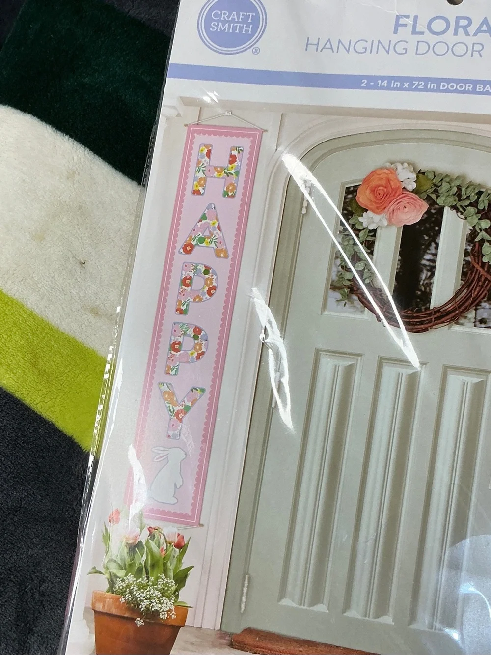 Craft Smith Floral Happy Easter Hanging Door Banners Set of 2